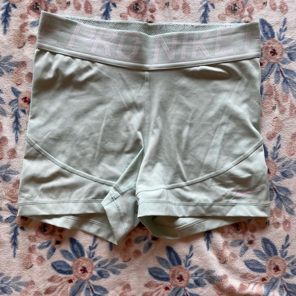 Light blue Nike spandex shorts